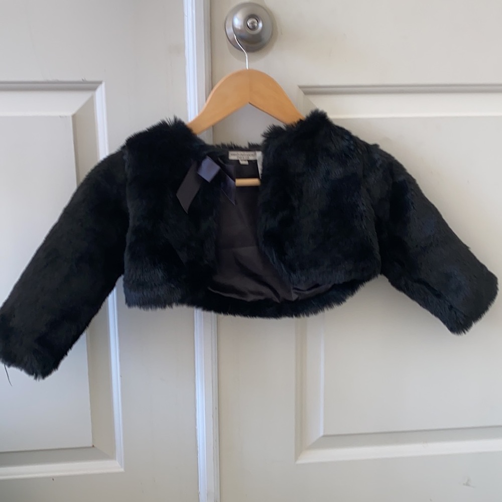 Wendy Bellissimo faux fur shrug 36 months